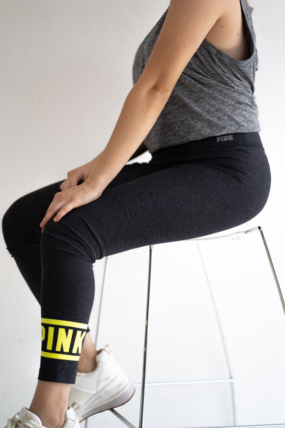 Yoga - pants PINK amarillo con gris