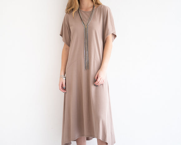 Vestido café camel ZARA